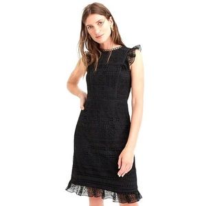 Jcrew Black Flutter Sleeve dress